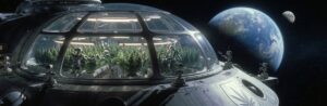 Autonomous spaceship greenhouse