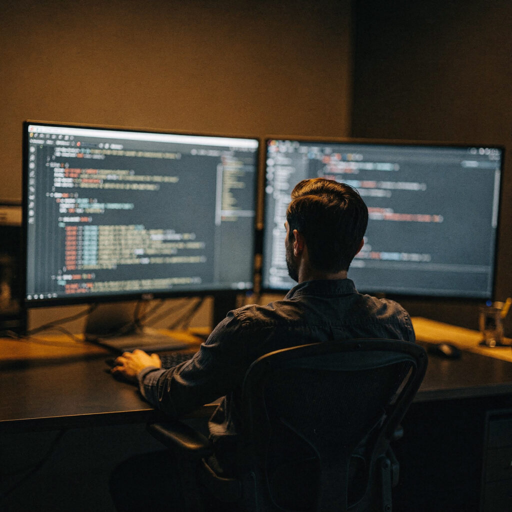 Researching with two screens