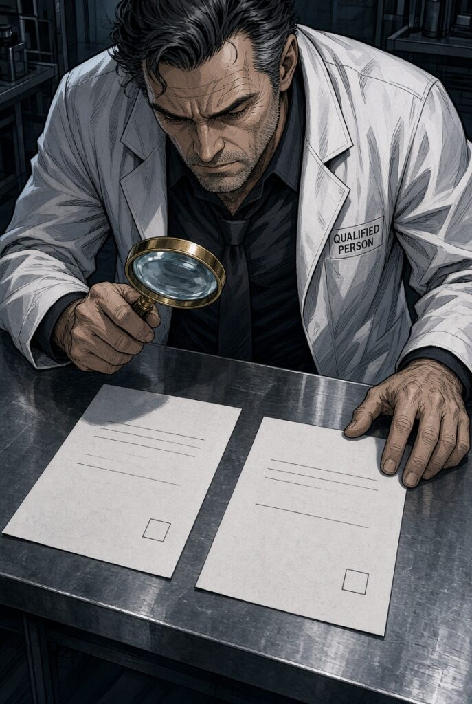 Qualified Person inspects documents